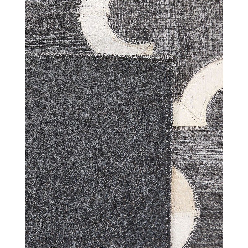 Dywan skórzany 160 x 230 cm szaro-beżowy YEDISU Dywan skórzany 160 x 230 cm szaro-beżowy YEDISU