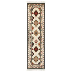 Dywan wełniany kilim 80 x 300 cm wielokolorowy GHUKASAVAN Dywan wełniany kilim 80 x 300 cm wielokolorowy GHUKASAVAN