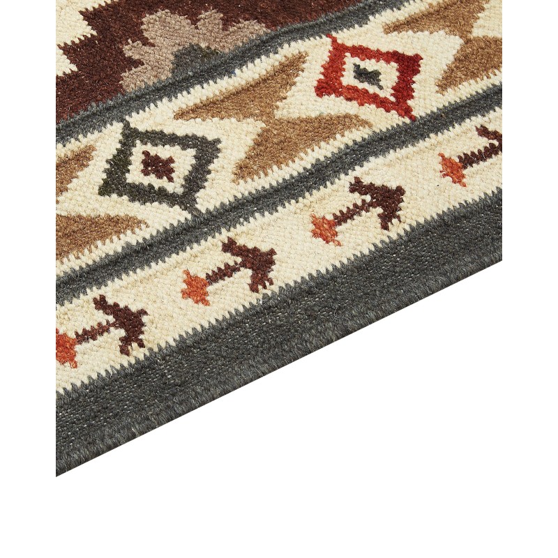 Dywan wełniany kilim 80 x 300 cm wielokolorowy GHUKASAVAN Dywan wełniany kilim 80 x 300 cm wielokolorowy GHUKASAVAN