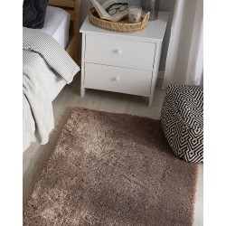 Dywan shaggy 80 x 150 cm brązowy EVREN Dywan shaggy 80 x 150 cm brązowy EVREN