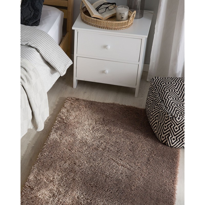 Dywan shaggy 80 x 150 cm brązowy EVREN Dywan shaggy 80 x 150 cm brązowy EVREN