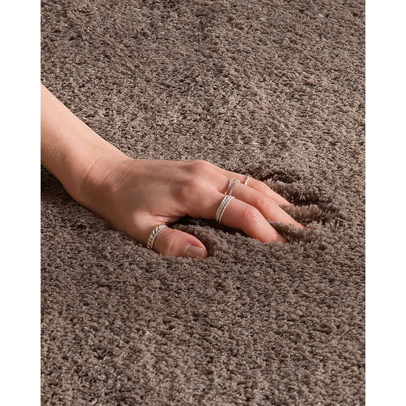 Dywan shaggy 80 x 150 cm brązowy EVREN Dywan shaggy 80 x 150 cm brązowy EVREN