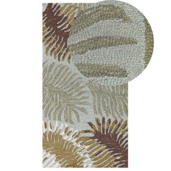 Dywan wełniany z motywem roślinnym 80 x 150 cm VIZE Dywan wełniany z motywem roślinnym 80 x 150 cm VIZE