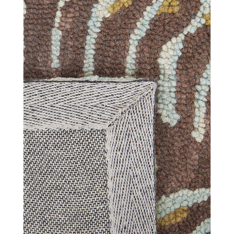 Dywan wełniany z motywem roślinnym 80 x 150 cm VIZE Dywan wełniany z motywem roślinnym 80 x 150 cm VIZE