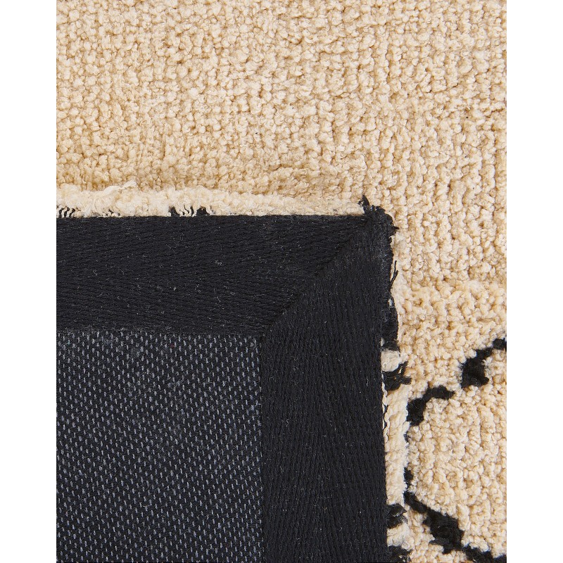 Dywan 160 x 230 cm beżowo-czarny MUTKI Dywan 160 x 230 cm beżowo-czarny MUTKI
