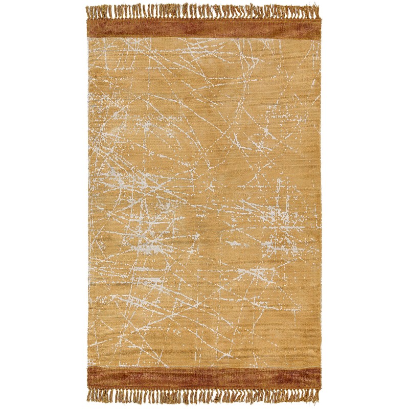 Dywan z wiskozy 160 x 230 cm pomarańczowy HANLI Dywan z wiskozy 160 x 230 cm pomarańczowy HANLI