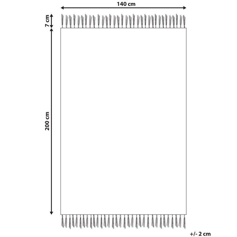 Dywan z juty 140 x 200 cm wielokolorowy NAKKAS Dywan z juty 140 x 200 cm wielokolorowy NAKKAS