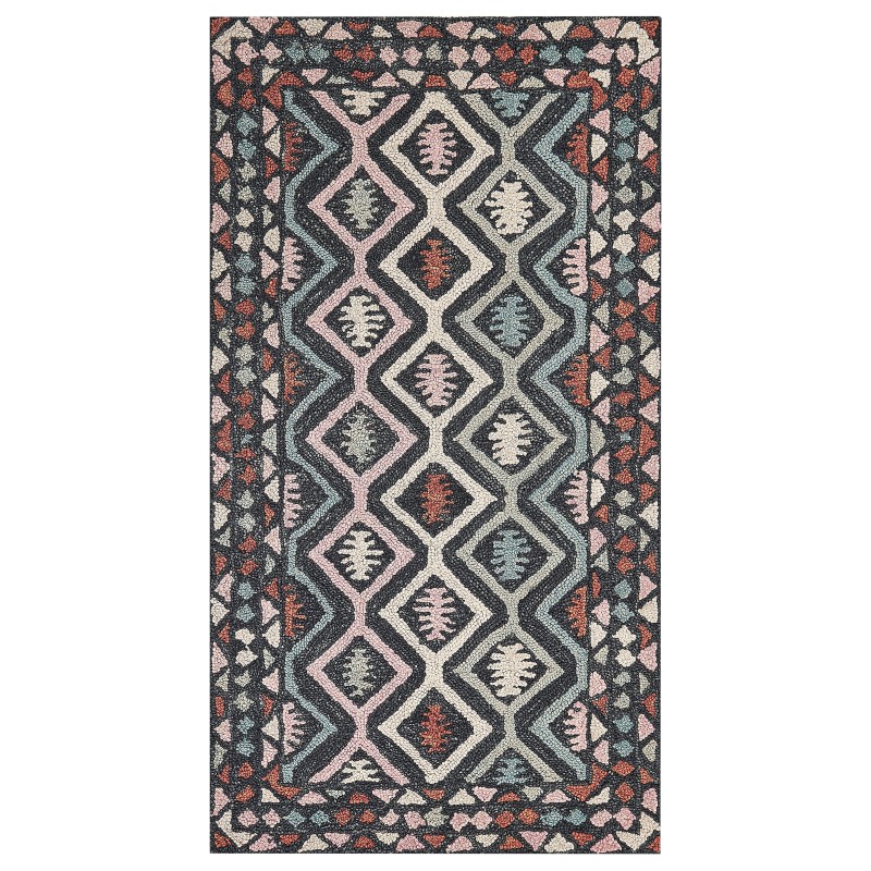 Dywan wełniany 80 x 150 cm wielokolorowy HAYMANA Dywan wełniany 80 x 150 cm wielokolorowy HAYMANA