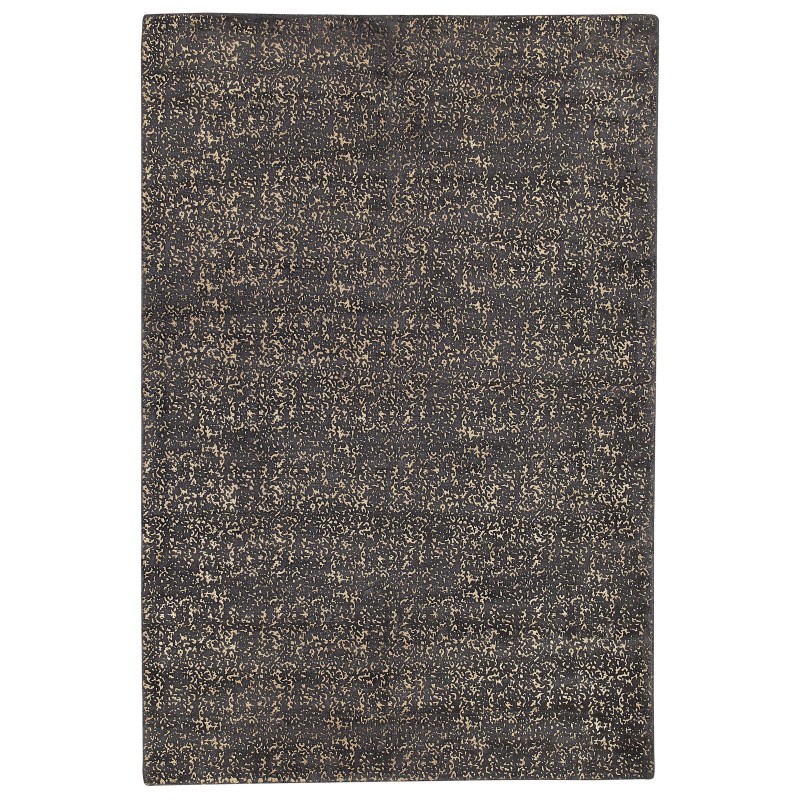 Dywan z wiskozy 140 x 200 cm szaro-złoty ESEL Dywan z wiskozy 140 x 200 cm szaro-złoty ESEL