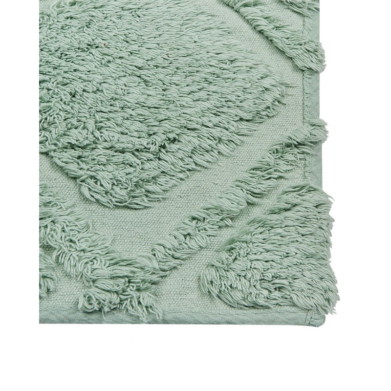 Dywan bawełniany 140 x 200 cm zielony HATAY Dywan bawełniany 140 x 200 cm zielony HATAY