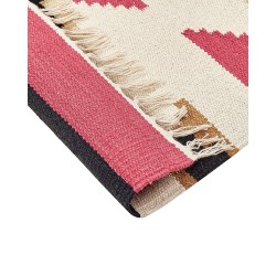 Dywan bawełniany kilim 80 x 150 cm wielokolorowy GARNI Dywan bawełniany kilim 80 x 150 cm wielokolorowy GARNI