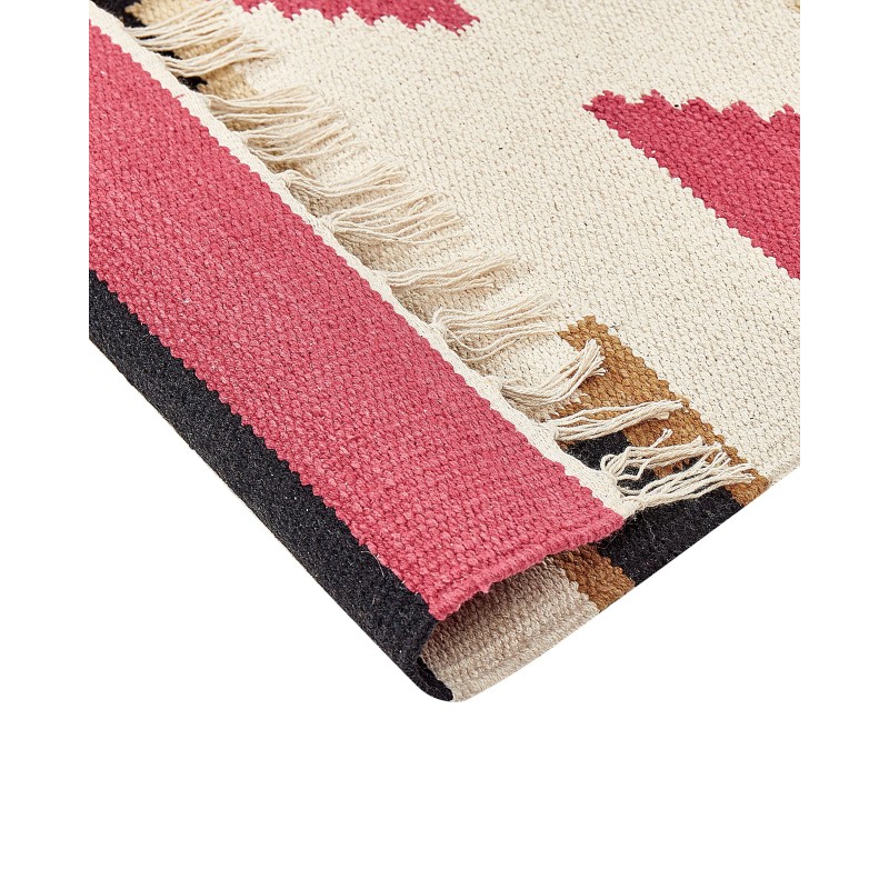 Dywan bawełniany kilim 80 x 150 cm wielokolorowy GARNI Dywan bawełniany kilim 80 x 150 cm wielokolorowy GARNI