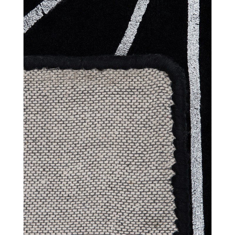 Dywan z wiskozy 80 x 150 cm czarny SIBEL Dywan z wiskozy 80 x 150 cm czarny SIBEL