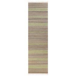 Dywan z juty 80 x 300 cm beżowo-zielony TALPUR Dywan z juty 80 x 300 cm beżowo-zielony TALPUR