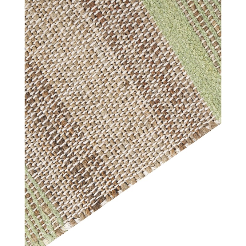 Dywan z juty 80 x 300 cm beżowo-zielony TALPUR Dywan z juty 80 x 300 cm beżowo-zielony TALPUR