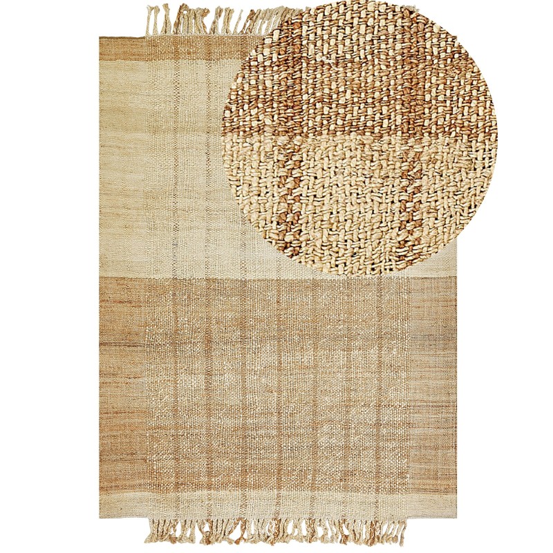Dywan z juty 160 x 230 cm beżowy KARKIN Dywan z juty 160 x 230 cm beżowy KARKIN
