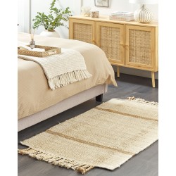 Dywan z juty 80 x 150 cm beżowy YELMEZ Dywan z juty 80 x 150 cm beżowy YELMEZ