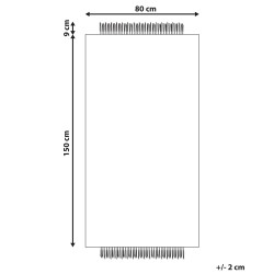 Dywan z juty 80 x 150 cm beżowy YELMEZ Dywan z juty 80 x 150 cm beżowy YELMEZ