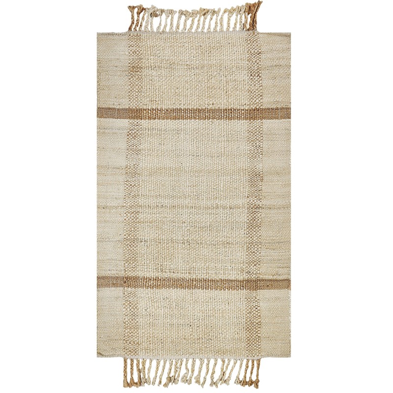 Dywan z juty 80 x 150 cm beżowy YELMEZ Dywan z juty 80 x 150 cm beżowy YELMEZ