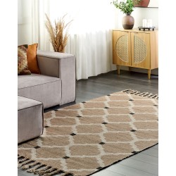 Dywan z juty 160 x 230 cm beżowy ORENCIK Dywan z juty 160 x 230 cm beżowy ORENCIK