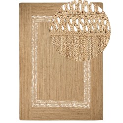 Dywan z juty 160 x 230 cm beżowy YENIKOY Dywan z juty 160 x 230 cm beżowy YENIKOY