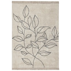 Dywan bawełniany 160 x 230 cm beżowo-czarny SAZLI Dywan bawełniany 160 x 230 cm beżowo-czarny SAZLI