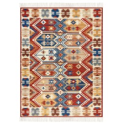 Dywan wełniany kilim 160 x 230 cm wielokolorowy VANASHEN Dywan wełniany kilim 160 x 230 cm wielokolorowy VANASHEN