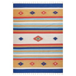 Dywan bawełniany kilim 200 x 300 cm wielokolorowy TARONIK Dywan bawełniany kilim 200 x 300 cm wielokolorowy TARONIK