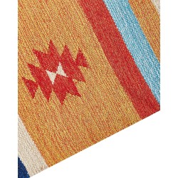 Dywan bawełniany kilim 200 x 300 cm wielokolorowy TARONIK Dywan bawełniany kilim 200 x 300 cm wielokolorowy TARONIK