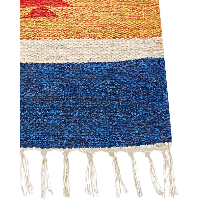 Dywan bawełniany kilim 200 x 300 cm wielokolorowy TARONIK Dywan bawełniany kilim 200 x 300 cm wielokolorowy TARONIK