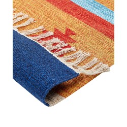 Dywan bawełniany kilim 200 x 300 cm wielokolorowy TARONIK Dywan bawełniany kilim 200 x 300 cm wielokolorowy TARONIK