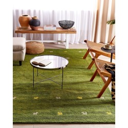Dywan wełniany gabbeh 200 x 300 cm zielony YULAFI Dywan wełniany gabbeh 200 x 300 cm zielony YULAFI