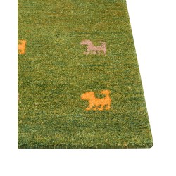 Dywan wełniany gabbeh 200 x 300 cm zielony YULAFI Dywan wełniany gabbeh 200 x 300 cm zielony YULAFI