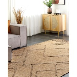 Dywan z juty 200 x 300 cm beżowy HANDERE Dywan z juty 200 x 300 cm beżowy HANDERE