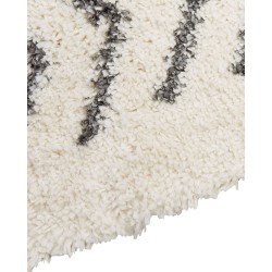 Dywan shaggy 80 x 300 cm biało-szary AYRUM Dywan shaggy 80 x 300 cm biało-szary AYRUM