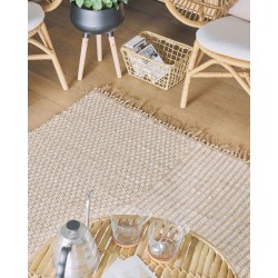 Dywan z juty 80 x 150 cm beżowy ADABAG Dywan z juty 80 x 150 cm beżowy ADABAG