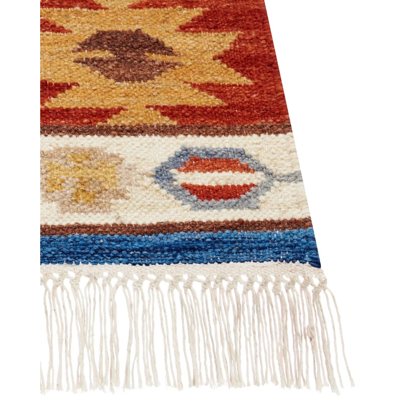 Dywan wełniany kilim 200 x 300 cm wielokolorowy JRARAT Dywan wełniany kilim 200 x 300 cm wielokolorowy JRARAT