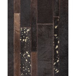 Dywan skórzany 200 x 200 cm brązowy ARTVIN Dywan skórzany 200 x 200 cm brązowy ARTVIN