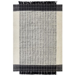 Dywan wełniany 160 x 230 cm biało-czarny KETENLI Dywan wełniany 160 x 230 cm biało-czarny KETENLI