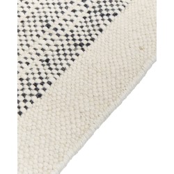 Dywan wełniany 160 x 230 cm biało-czarny KETENLI Dywan wełniany 160 x 230 cm biało-czarny KETENLI
