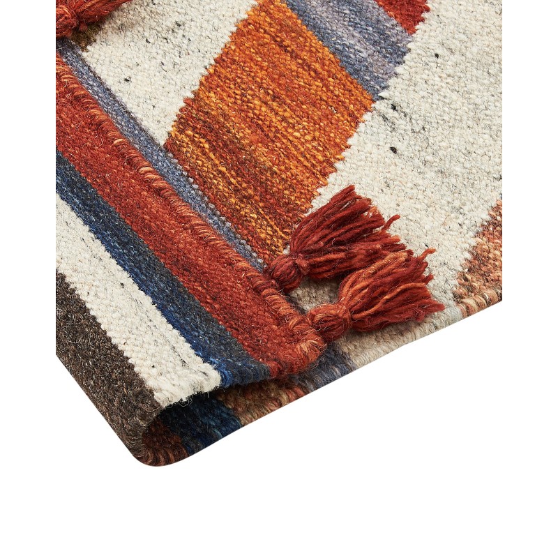 Dywan wełniany kilim 200 x 300 cm wielokolorowy MRGASHAT Dywan wełniany kilim 200 x 300 cm wielokolorowy MRGASHAT