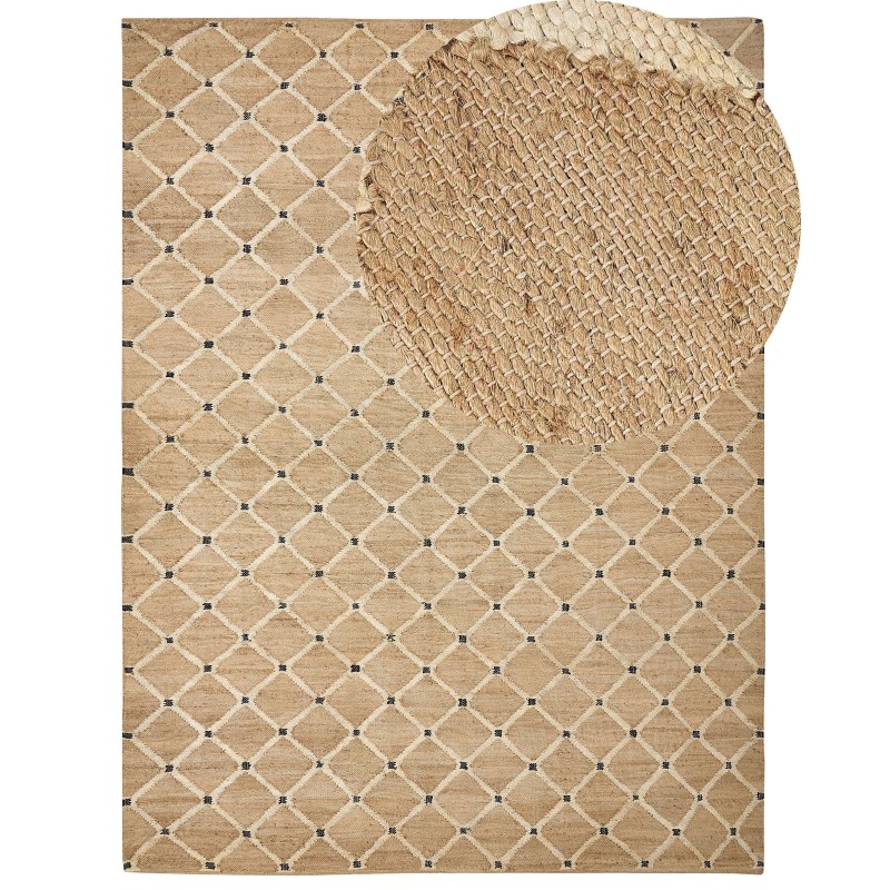 Dywan z juty 300 x 400 cm beżowy KALEKOY Dywan z juty 300 x 400 cm beżowy KALEKOY