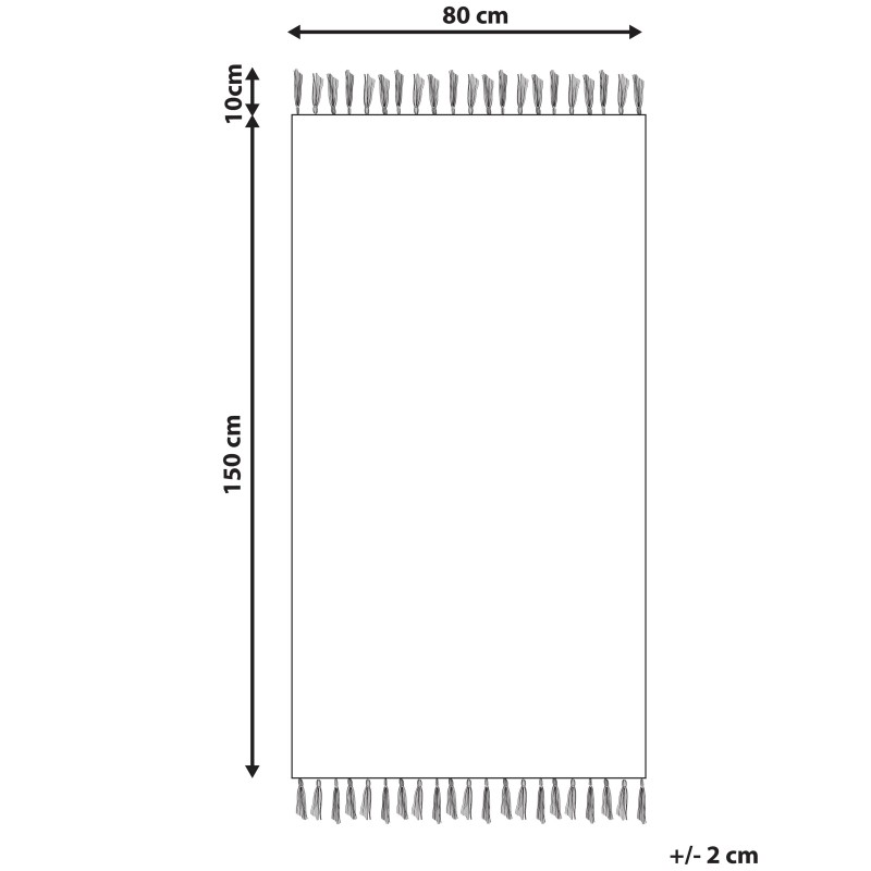 Dywan z juty 80 x 150 cm wielokolorowy TERKOS Dywan z juty 80 x 150 cm wielokolorowy TERKOS