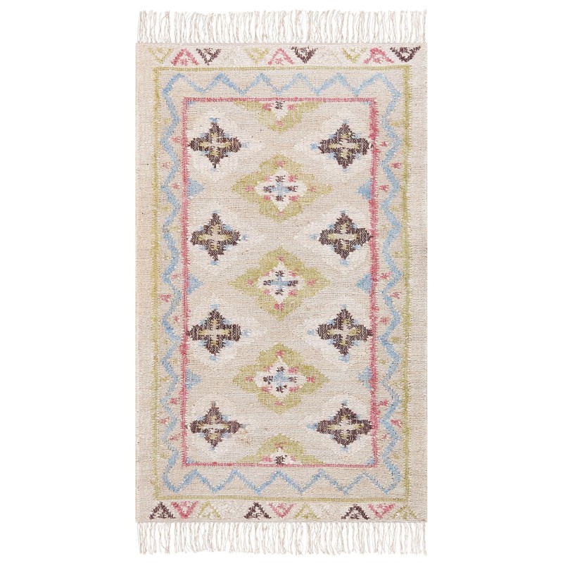 Dywan z juty 80 x 150 cm wielokolorowy TERKOS Dywan z juty 80 x 150 cm wielokolorowy TERKOS