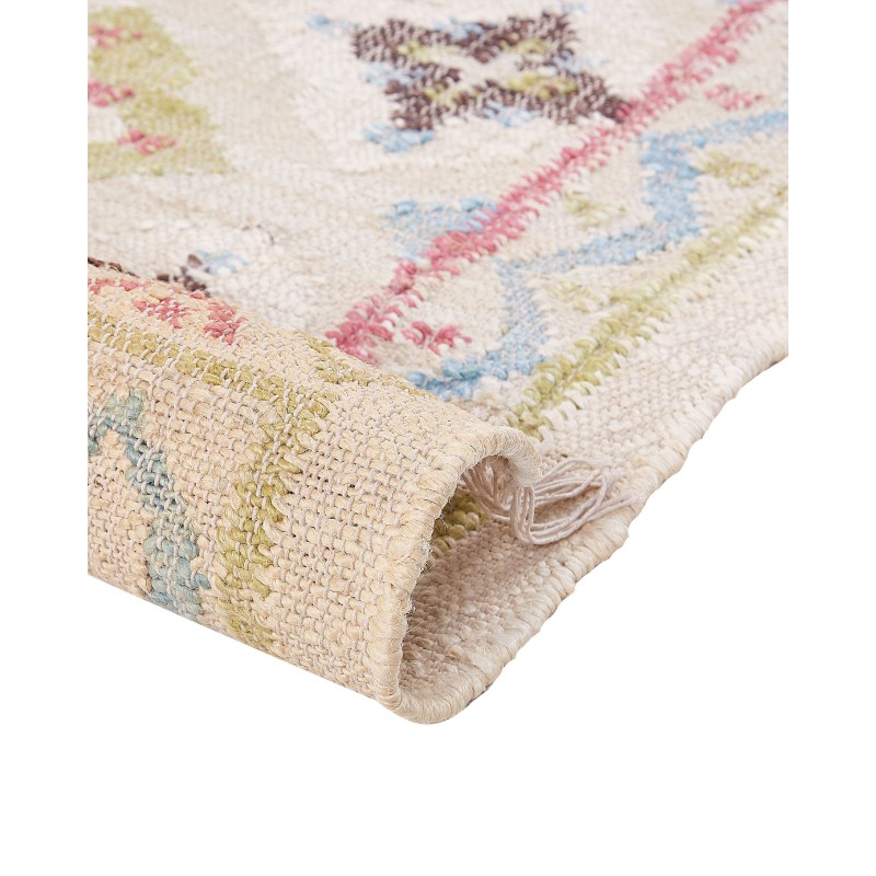 Dywan z juty 80 x 150 cm wielokolorowy TERKOS Dywan z juty 80 x 150 cm wielokolorowy TERKOS