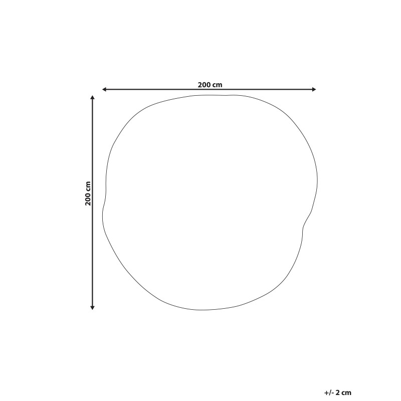 Dywan z wiskozy 200 x 200 cm granatowy KANRACH Dywan z wiskozy 200 x 200 cm granatowy KANRACH