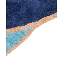 Dywan z wiskozy 200 x 200 cm granatowy KANRACH Dywan z wiskozy 200 x 200 cm granatowy KANRACH