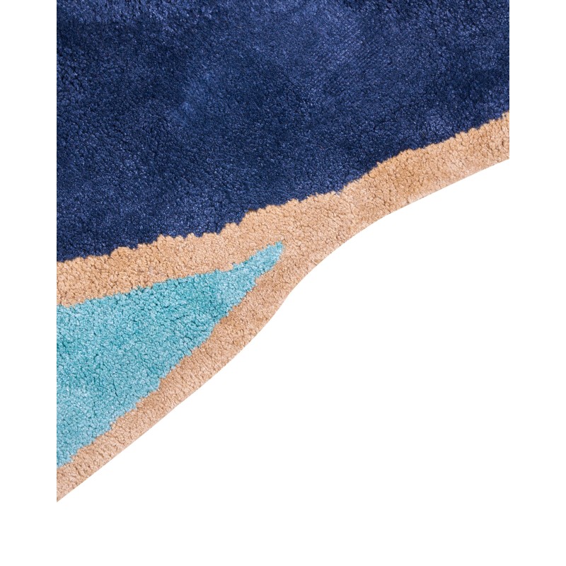 Dywan z wiskozy 200 x 200 cm granatowy KANRACH Dywan z wiskozy 200 x 200 cm granatowy KANRACH