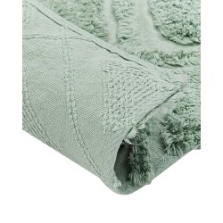 Dywan bawełniany 80 x 150 cm zielony HATAY Dywan bawełniany 80 x 150 cm zielony HATAY