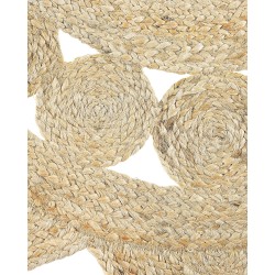 Dywan okrągły z juty ⌀ 120 cm beżowy ARABAN Dywan okrągły z juty ⌀ 120 cm beżowy ARABAN